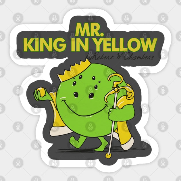 King In Yellow -transparent BG Sticker by Cryptids-Hidden History